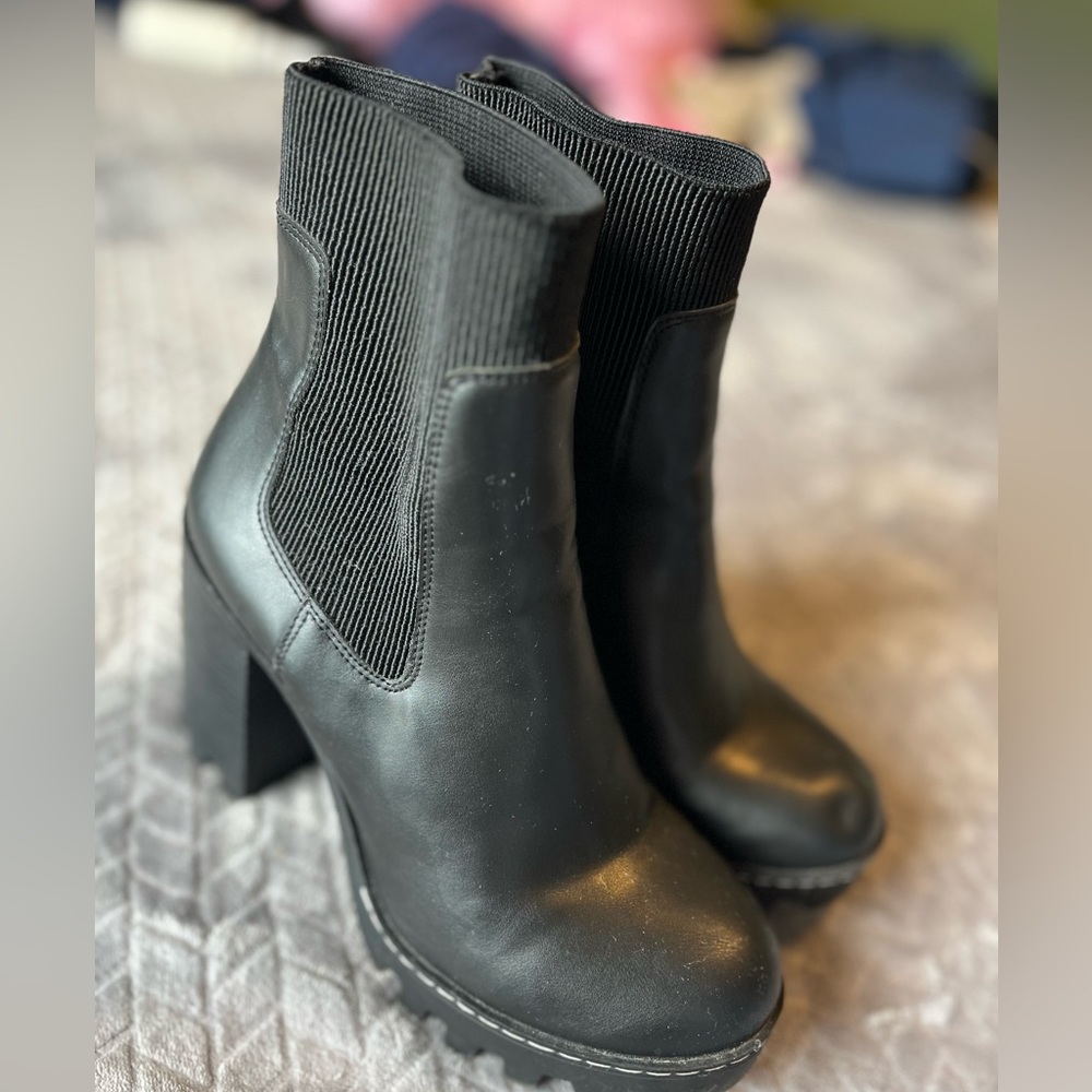 H&M Heeled Platform Sock Boot - image 1